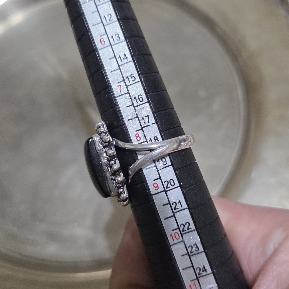 Sterling Silver Onyx Stone Ring - Picture 8 of 8